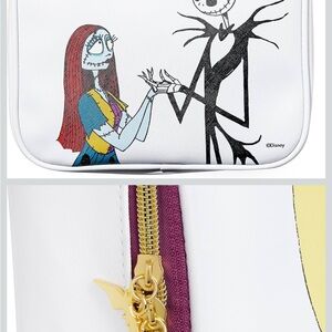 Disney White and Gold Cosmetic Bag with Characters